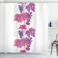 thumbnail image 1 of Ambesonne Nature Shower Curtain, Vibrant Leaf and Plant, 69"Wx84"L, Fuchsia Purple, 1 of 5