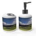 thumbnail image 1 of Ambesonne Nature Soap Dispenser & Toothbrush Holder Set, Summer Pasture Grassy Hills, 2 Pcs, Green Blue, 1 of 6