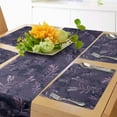 thumbnail image 1 of Ambesonne Nature Table Runner & Placemats, Abstract Branched Herbs Art, Placemat 4 pcs + Runner 14"x90", Dark Purple Pale Pink, 1 of 2