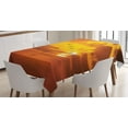thumbnail image 1 of Ambesonne Nature Tablecloth Rectangular Table Cover, Birds Flying at Sunset, 60"x90", Orange, 1 of 4