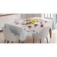 thumbnail image 1 of Ambesonne Nature Tablecloth Rectangular Table Cover, Birds on the Branches, 52"x70", Brown and Yellow, 1 of 3