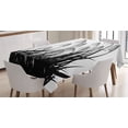 thumbnail image 1 of Ambesonne Nature Tablecloth Rectangular Table Cover, Bushes Wild Field, 60"x84", White Black, 1 of 4
