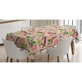 thumbnail image 1 of Ambesonne Nature Tablecloth Rectangular Table Cover, Butterflies Shamrocks, 60"x90", Lime Green Pale Pink, 1 of 4
