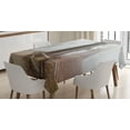 thumbnail image 1 of Ambesonne Nature Tablecloth Rectangular Table Cover, Forest in Foggy Morning, 60"x84", Grey Brown, 1 of 4