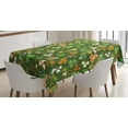 thumbnail image 1 of Ambesonne Nature Tablecloth Rectangular Table Cover, Lucky Clover, 52"x70", Green and Orange, 1 of 4
