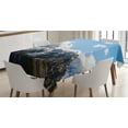 thumbnail image 1 of Ambesonne Nature Tablecloth Rectangular Table Cover, Mountain Natural Beauty, 52"x70", White Blue Brown, 1 of 4