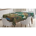 thumbnail image 1 of Ambesonne Nature Tablecloth Rectangular Table Cover, Mountain Range Valley, 52"x70", Multicolor, 1 of 4
