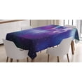 thumbnail image 1 of Ambesonne Nature Tablecloth Rectangular Table Cover, Northern Aurora Borealis, 60"x84", Blue Purple, 1 of 4