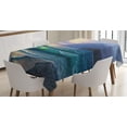 thumbnail image 1 of Ambesonne Nature Tablecloth Rectangular Table Cover, Ocean Morning Mountain, 60"x84", Lilac Teal, 1 of 4