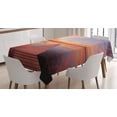 thumbnail image 1 of Ambesonne Nature Tablecloth Rectangular Table Cover, Pathway Sunset at Ocean, 60"x84", Orange Lavender, 1 of 4