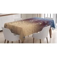 thumbnail image 1 of Ambesonne Nature Tablecloth Rectangular Table Cover, Rainy Day Window Effect, 60"x84", Blue Tan Brown, 1 of 4