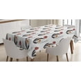 thumbnail image 1 of Ambesonne Nature Tablecloth Rectangular Table Cover, Red and Orange Flowers, 52"x70", Red Orange Black, 1 of 3