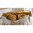 thumbnail image 1 of Ambesonne Nature Tablecloth Rectangular Table Cover, Sun in October Harvest, 60"x90", Orange, 1 of 3