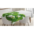 thumbnail image 1 of Ambesonne Nature Tablecloth Rectangular Table Cover, Vibrant Tropical Foliage, 60"x90", Hunter Green Yellow, 1 of 4