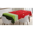 thumbnail image 1 of Ambesonne Nature Tablecloth Rectangular Table Cover, Watermelon Macro Fruit, 52"x70", Red Green Black, 1 of 4