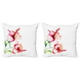 thumbnail image 1 of Ambesonne Nature Throw Pillow Cover 2 Pack, Pastel Nature, 20", White Red Green, 1 of 7
