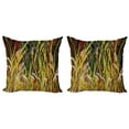 thumbnail image 1 of Ambesonne Nature Throw Pillow Cover 2 Pack, Plant Forest Farm Leaves, 24", Multicolor, 1 of 2