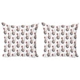 thumbnail image 1 of Ambesonne Nature Throw Pillow Cover 2 Pack, Red and Orange Flowers, 18", Red Orange Black, 1 of 2
