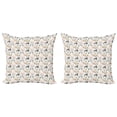 thumbnail image 1 of Ambesonne Nature Throw Pillow Cover 2 Pack, Squirrel Trees Woodland, 24", Multicolor, 1 of 2