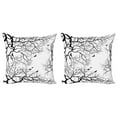 thumbnail image 1 of Ambesonne Nature Throw Pillow Cover 2 Pack, Twiggy Tree Branches, 24", Black and White, 1 of 7