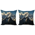 thumbnail image 1 of Ambesonne Nature Throw Pillow Cover 2 Pack, View of Alps Mountain, 20", White Black Blue, 1 of 2