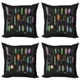 thumbnail image 1 of Ambesonne Nature Throw Pillow Cover 4 Pack, Autumn Forest Ecosystem, 18", Multicolor, 1 of 2