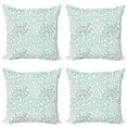 thumbnail image 1 of Ambesonne Nature Throw Pillow Cover 4 Pack, Leaf Braches Pattern, 24", Sage Green Turquoise, 1 of 2