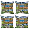 thumbnail image 1 of Ambesonne Nature Throw Pillow Cover 4 Pack, Springtime Countryside, 24", Multicolor, 1 of 5