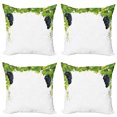 thumbnail image 1 of Ambesonne Nature Throw Pillow Cover 4 Pack, Wine Leaves in Village, 16", Green Black, 1 of 7