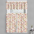 thumbnail image 1 of Ambesonne Nature Valance & Curtain, Autumn Cartoon Nut Leaves, 55"x30", White Pale Earth Yellow, 1 of 7