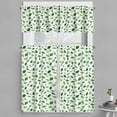 thumbnail image 1 of Ambesonne Nature Valance & Curtain, Botanical Leafage Pattern, 55"x24", Emerald Green White, 1 of 7
