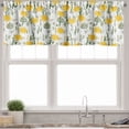 thumbnail image 1 of Ambesonne Nature Valance Pack of 2, Daffodils and Meadow Flowers, 54"X12", Earth Yellow Green and White, 1 of 5