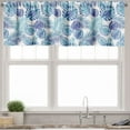thumbnail image 1 of Ambesonne Nature Valance Pack of 2, Leaves in Shades of Blue, 54"X12", White and Multicolor, 1 of 5