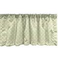 thumbnail image 1 of Ambesonne Nature Window Valance, Geometric Spring Leaves, 54" X 12", Green White, 1 of 3