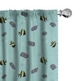 thumbnail image 1 of Ambesonne Nautical Window Curtains, Tropical Fish and Starfish, Each 28" W x 63" L, Seafoam and Yellow Green, 1 of 4