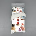 thumbnail image 1 of Ambesonne Nautical Bedding Set 3 Pcs, Lighthouse Seagull, Twin, Multicolor, 1 of 3