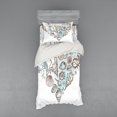 thumbnail image 1 of Ambesonne Nautical Bedding Set 3 Pcs, Scallop Starfish Whelk, Twin XL, Brown Warm Taupe Teal, 1 of 2