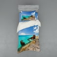 thumbnail image 1 of Ambesonne Nautical Bedding Set 3 Pcs, Ship Wreck on Beach, Twin XL, Multicolor, 1 of 3