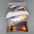 thumbnail image 1 of Ambesonne Nautical Bedding Set 4 Pcs, Romantic Honeymoon, Queen, Marigold Bluegrey, 1 of 3
