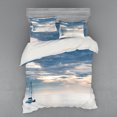 thumbnail image 1 of Ambesonne Nautical Bedding Set 4 Pcs, Sailing Yacht Sunset, Queen, Blue, 1 of 2