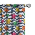 thumbnail image 1 of Ambesonne Nautical Curtains, 3D Stars Wavy Stripes, Pair of 28"x84", Multicolor, 1 of 5