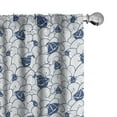 thumbnail image 1 of Ambesonne Nautical Curtains, Boat on Ocean Journey, Pair of 28"x84", Blue and White, 1 of 5