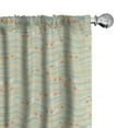 thumbnail image 1 of Ambesonne Nautical Curtains, Marine Wavy Pattern Art, Pair of 28"x84", Dark Peach Pale Khaki, 1 of 4