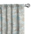 thumbnail image 1 of Ambesonne Nautical Curtains, Pastel Toned Seashells, Pair of 28"x63", Tan Turquoise White, 1 of 5