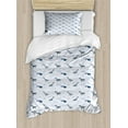thumbnail image 1 of Ambesonne Nautical Duvet Cover Sets, Whales and Fishes, 2-Twin, Pastel Purple and Multicolor, 1 of 3