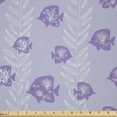 thumbnail image 1 of Ambesonne Nautical Fabric by the Yard Microfiber, Fishes and Sea Leaves Art, 10 Yards, Lavender and Pastel Purple, 1 of 2