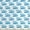 thumbnail image 1 of Ambesonne Nautical Fabric by the Yard Upholstery, Curling Summer Ocean Waves, 3 Yards, Azure Blue and White, 1 of 4
