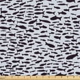 thumbnail image 1 of Ambesonne Nautical Fabric by the Yard Upholstery, Monochrome Fishes Pattern, 5 Yards, Charcoal Grey Off White, 1 of 5