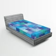 thumbnail image 1 of Ambesonne Nautical Fitted Sheet, Collage of Dolphins, Twin XL Size, Multicolor, 1 of 3