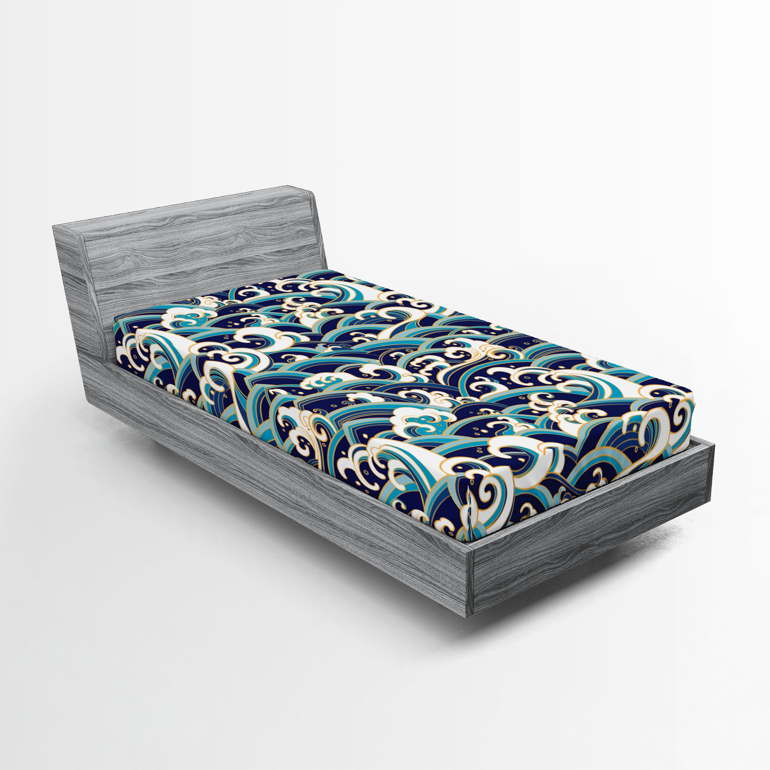 Ambesonne Microfiber Fitted Sheet